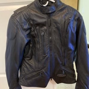 Womens Harley Davidson FXRG leather JACKET with removable liner size medium 8-10